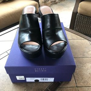 Black Stuart Weitzman Wedge Sandle